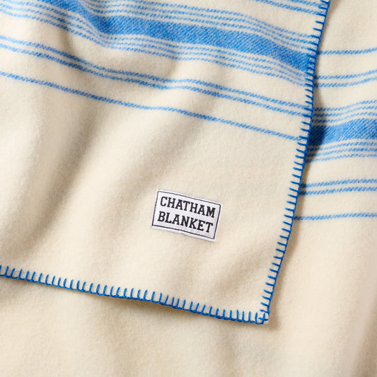Chatham Blanket: Blue Stripe Throw