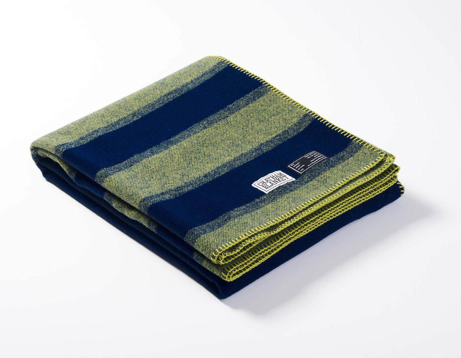 Chatham Blanket: Navy Green Throw